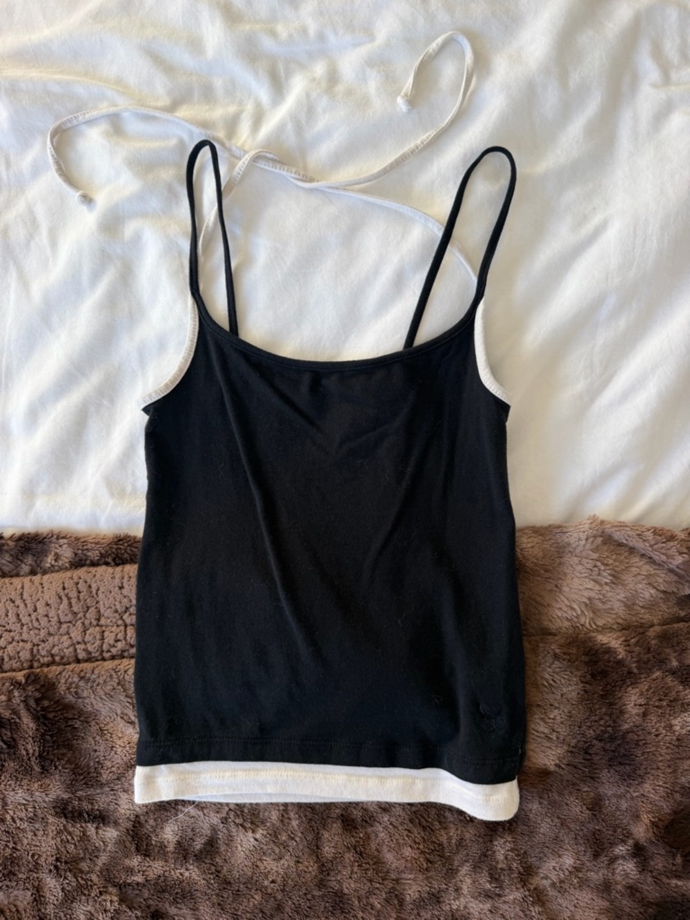 Urban Outfitters Black Cami with White Contrast Trim